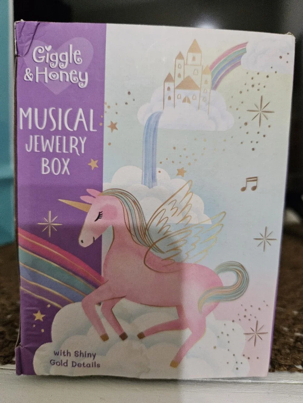 Giggle & Honey Musical Unicorn Jewelry Box For Girls NWT